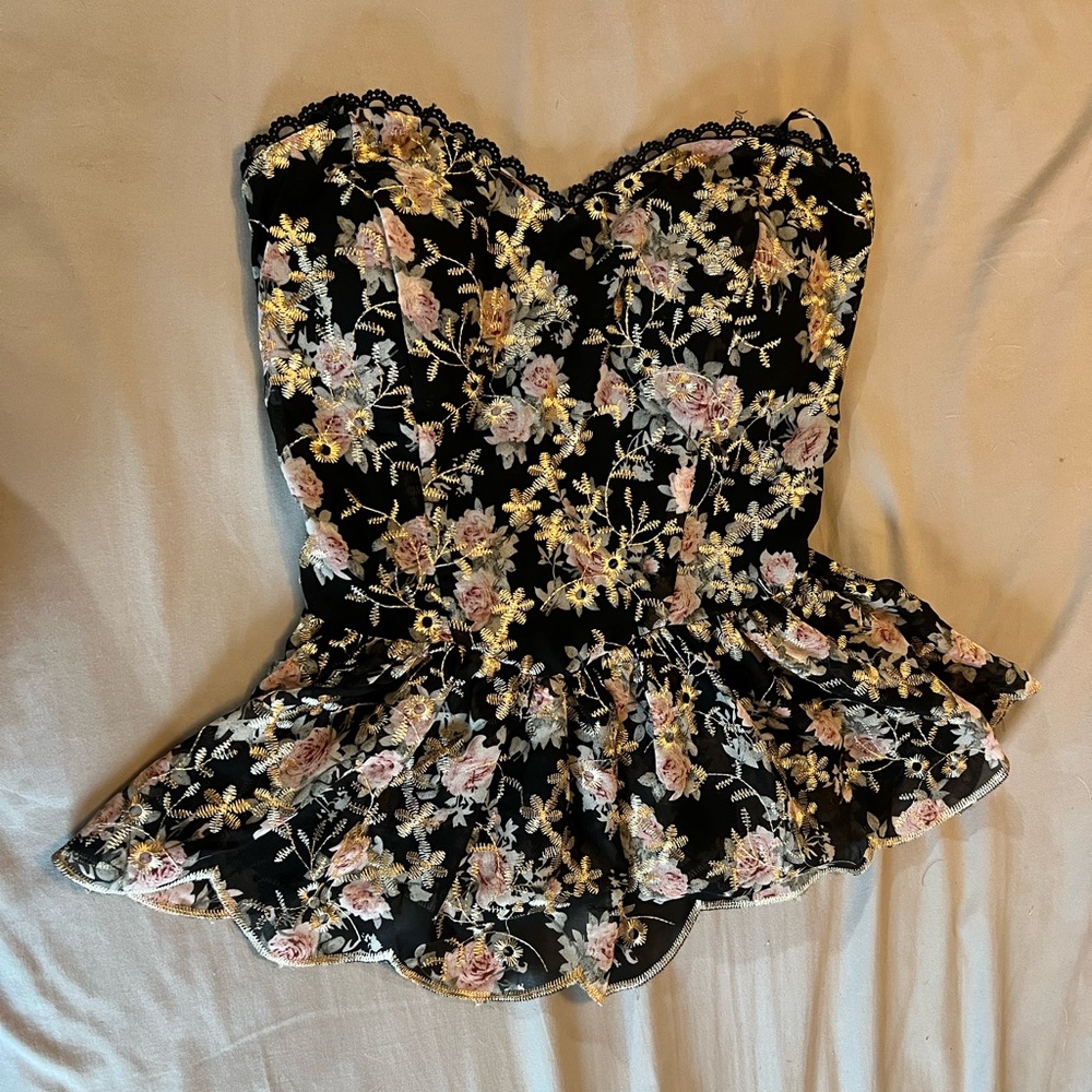 Corset Peplum Top